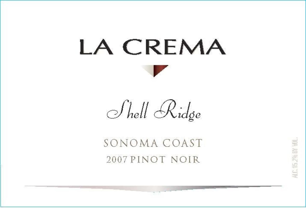 La Crema Shell Ridge Pinot Noir 2007 Front Label