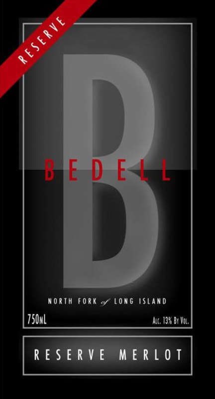 Bedell Cellars Reserve Merlot 2007 Front Label
