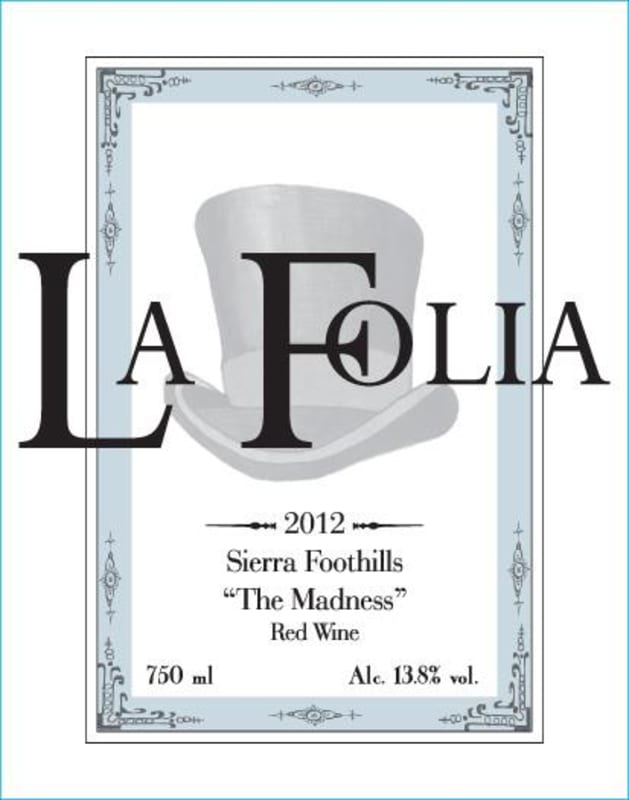 La Folia The Madness Red 2012 Front Label