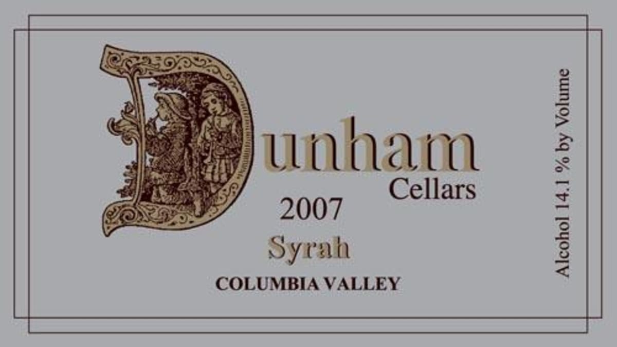 Dunham Cellars Syrah 2007 Front Label