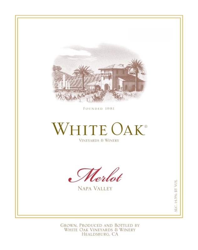 White Oak Merlot 2007 Front Label