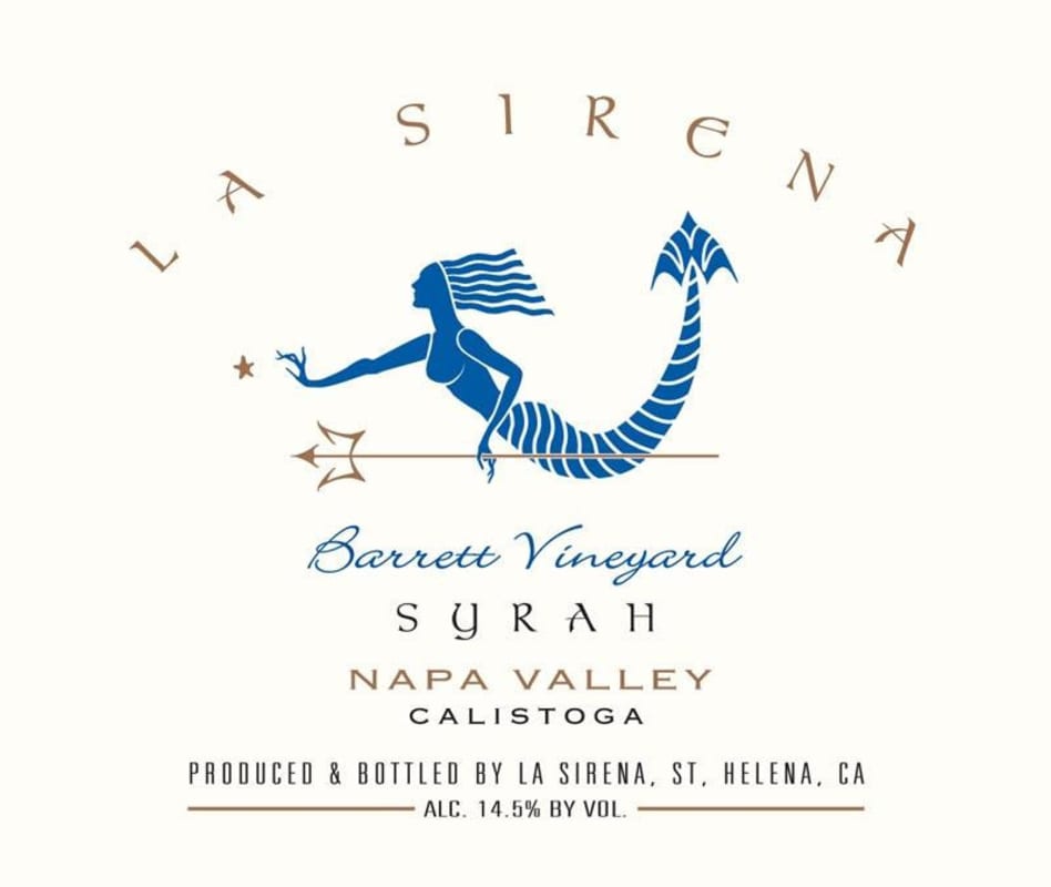 La Sirena Barrett Vineyard Syrah 2007 Front Label