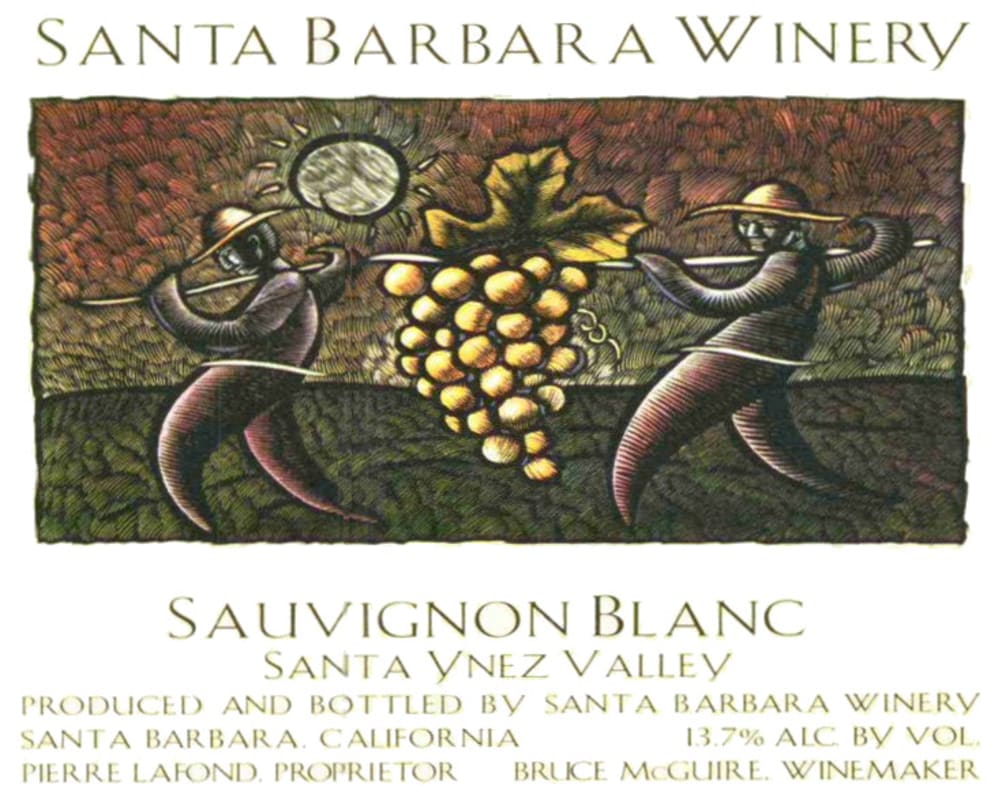 Santa Barbara Winery Santa Ynez Valley Sauvignon Blanc 2007 Front Label
