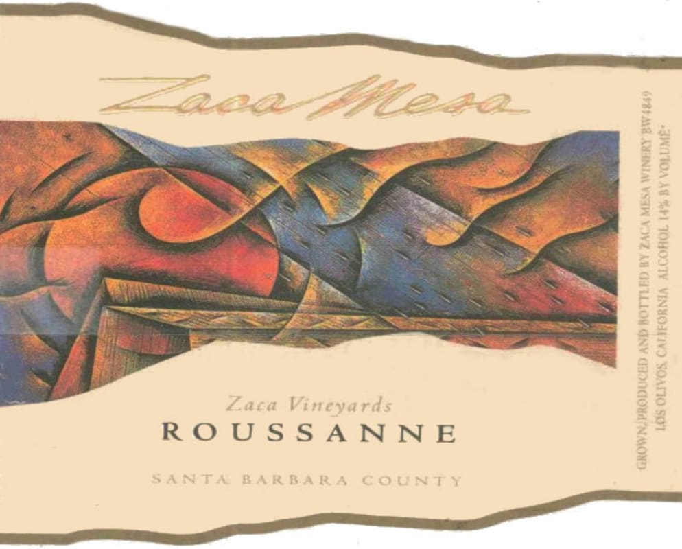 Zaca Mesa Zaca Vineyards Roussanne 2007 Front Label