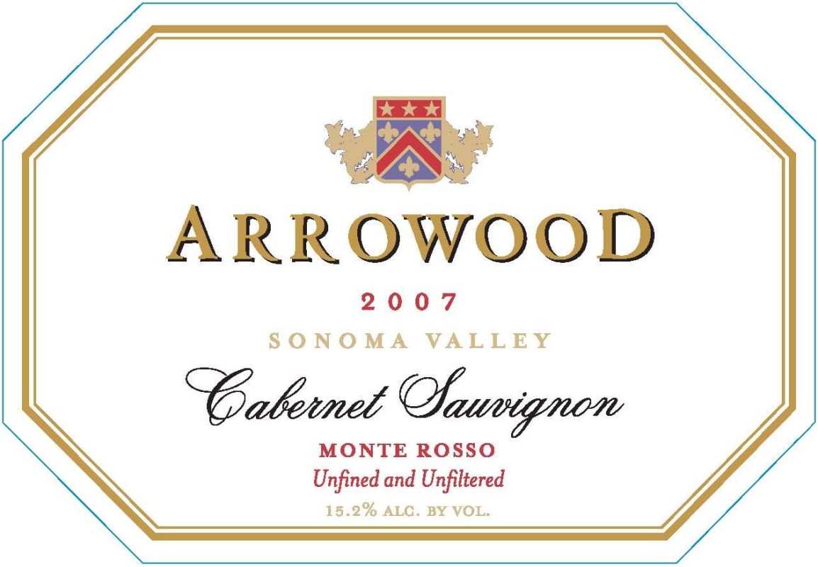 Arrowood Monte Rosso Vineyard Cabernet Sauvignon 2007 Front Label