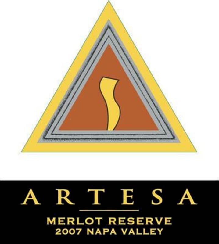 Artesa Reserve Merlot 2007 Front Label