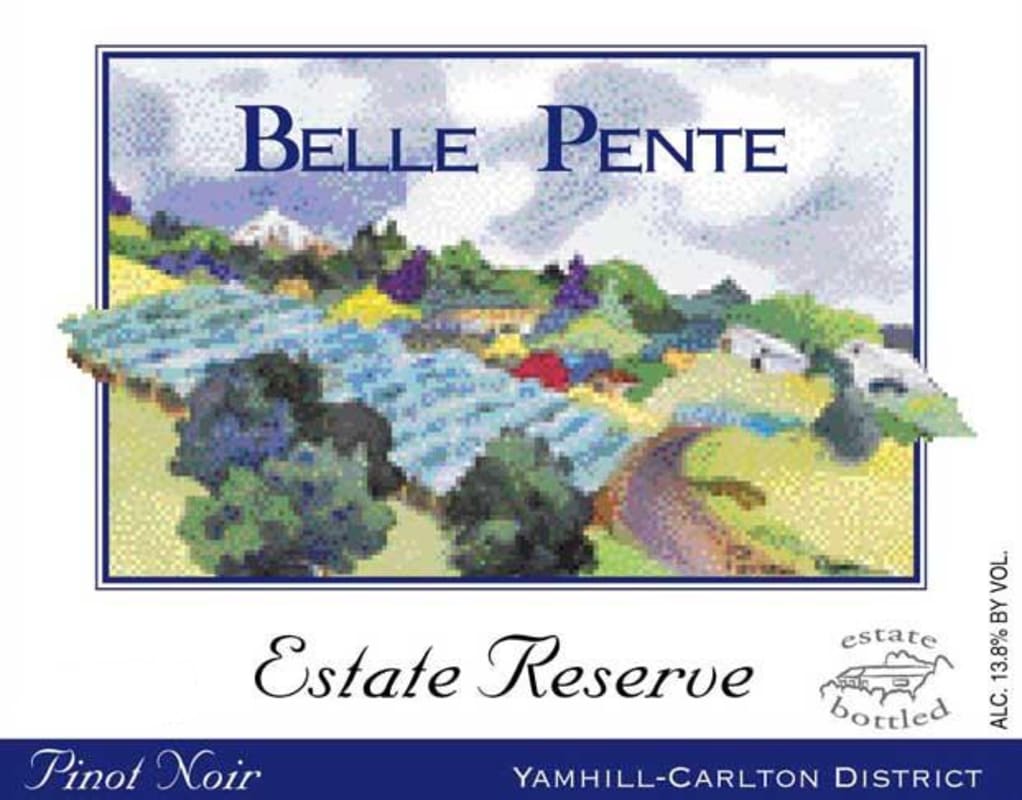 Belle Pente Estate Reserve Pinot Noir 2007 Front Label
