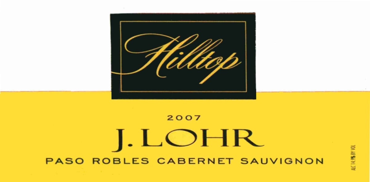 J. Lohr Hilltop Cabernet Sauvignon 2007 Front Label