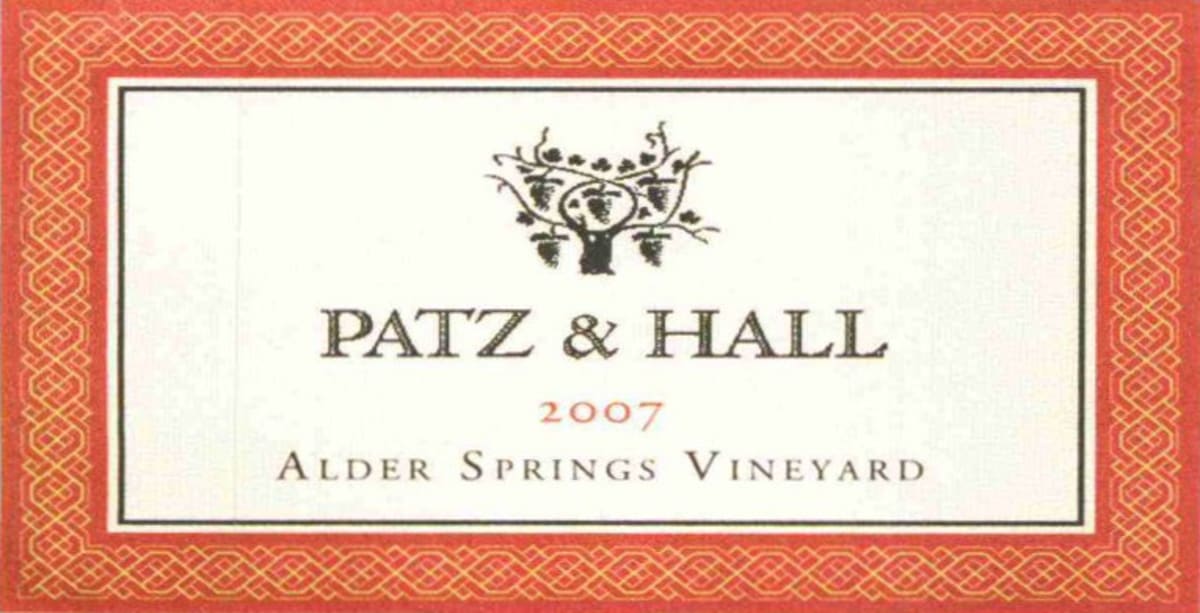 Patz & Hall Alder Springs Vineyard Pinot Noir 2007 Front Label