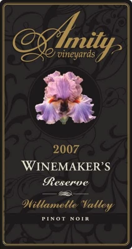 Amity Winemaker's Reserve Pinot Noir 2007 Front Label