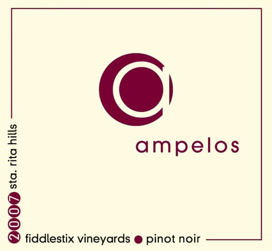 Ampelos Cellars Fiddlestix Pinot Noir 2007 Front Label