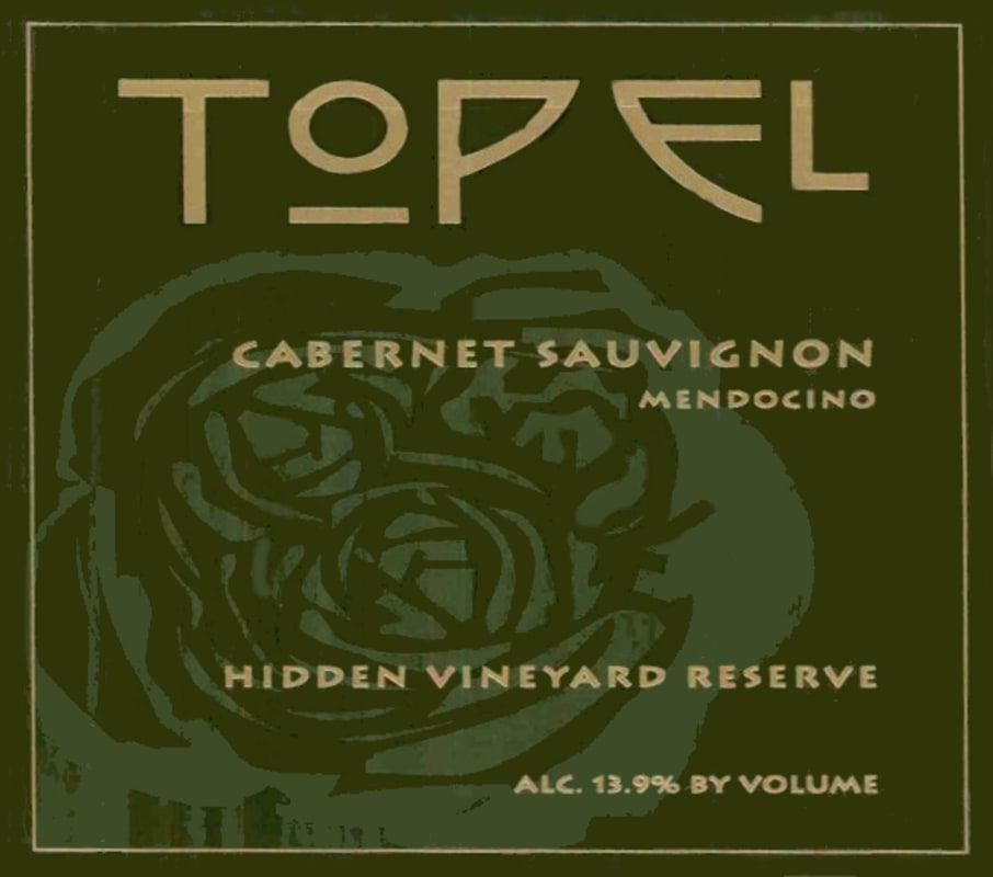 Topel Winery Hidden Vineyard Reserve Cabernet Sauvignon 2007 Front Label