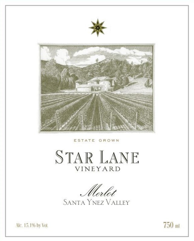 Star Lane Vineyard Merlot 2007 Front Label