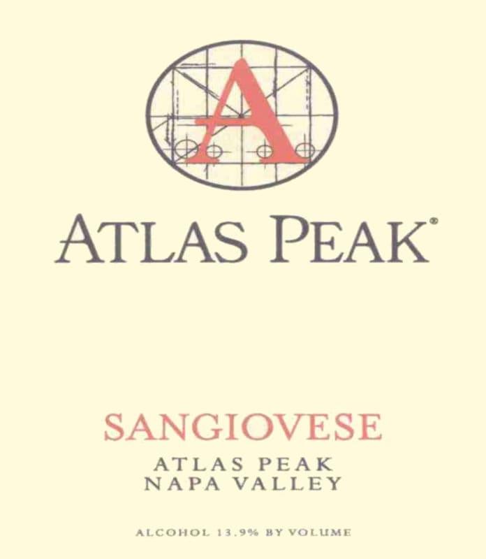 Atlas Peak Sangiovese 2007 Front Label