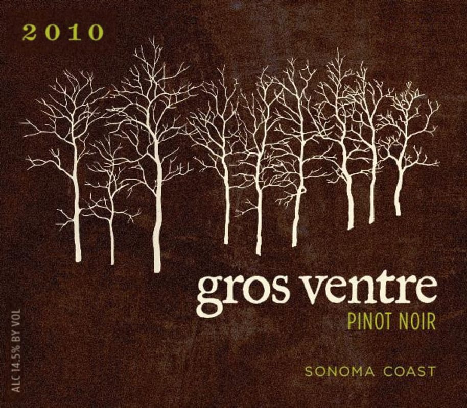 Gros Ventre Cellars Pinot Noir 2010 Front Label