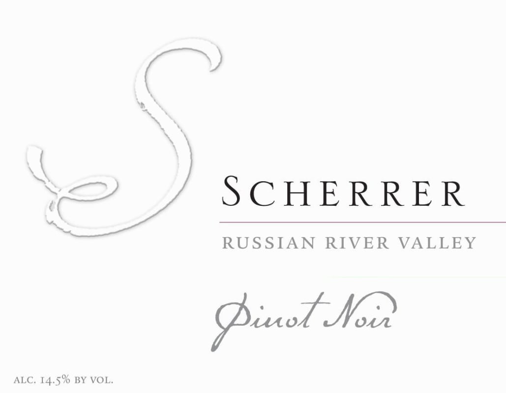 Scherrer Winery Russian River Valley Pinot Noir 2007 Front Label