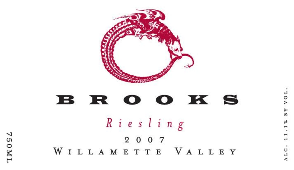 Brooks Willamette Valley Riesling 2007 Front Label