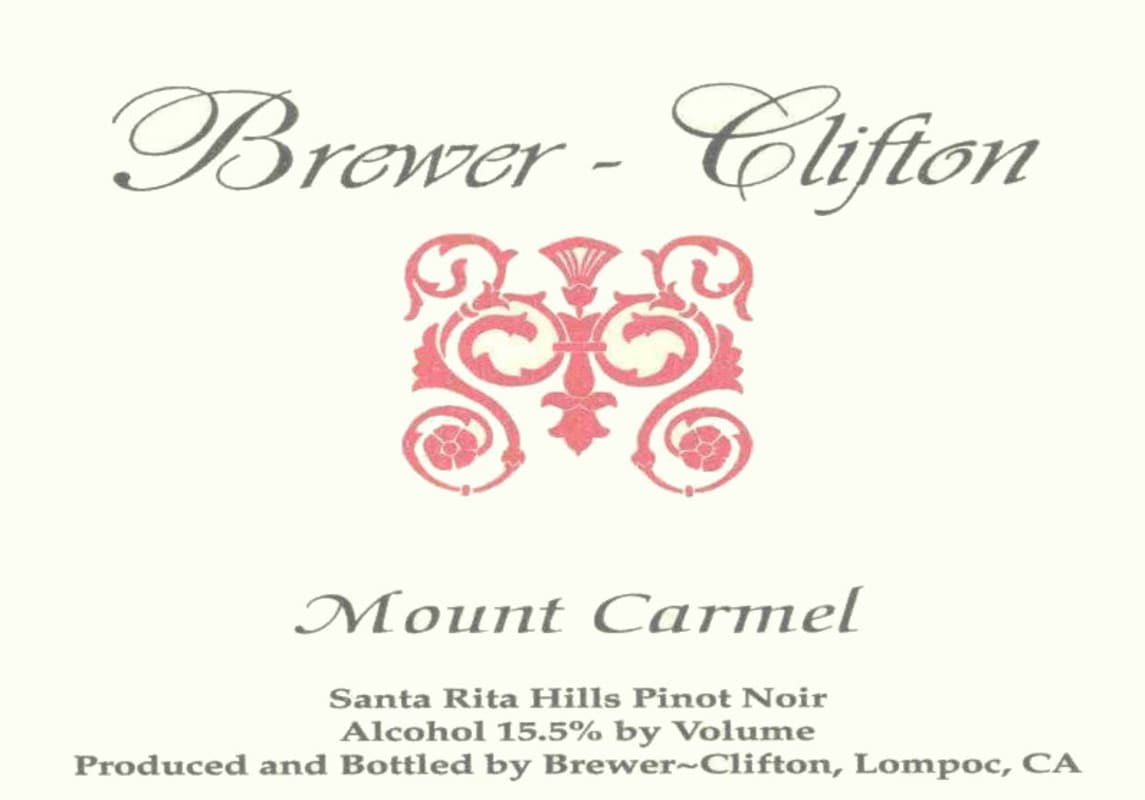Brewer-Clifton Mount Carmel Pinot Noir 2007 Front Label