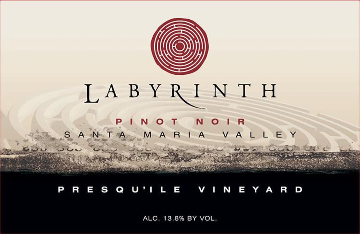 Labyrinth Wine Cellars Presquile Vineyard Pinot Noir 2013 Front Label