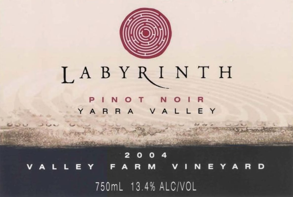 Labyrinth Wine Cellars Valley Farm Vineyard Pinot Noir 2004 Front Label