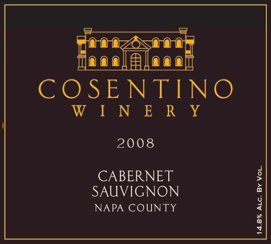 Cosentino Napa Valley Cabernet Sauvignon 2008 Front Label