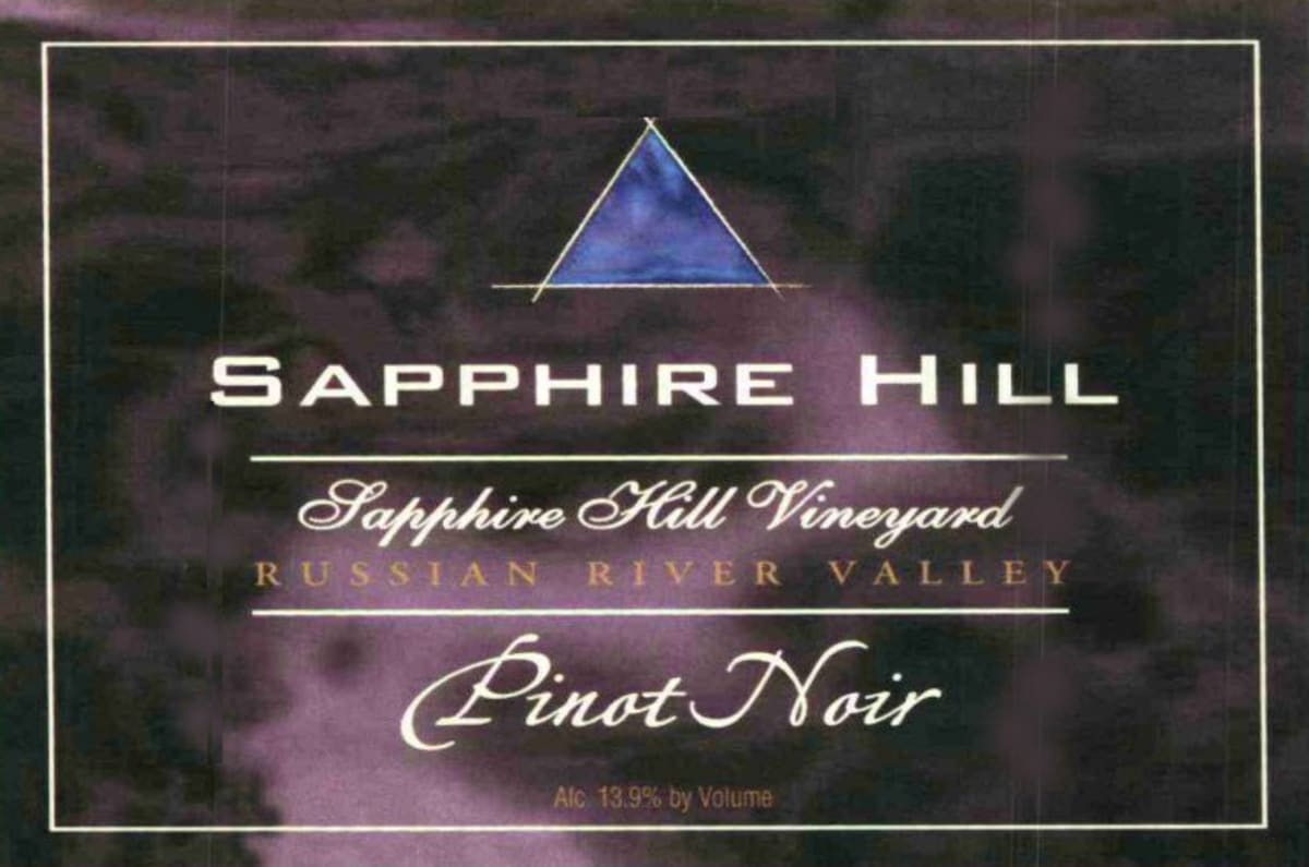 Sapphire Hill Vineyards Pinot Noir 2008 Front Label