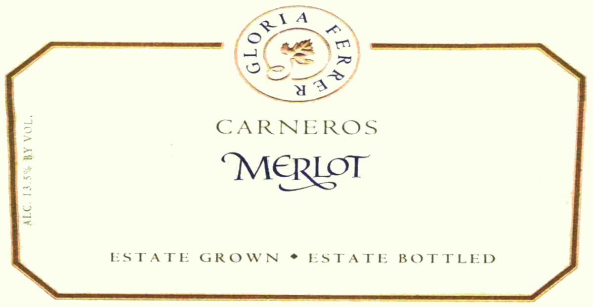 Gloria Ferrer Carneros Merlot 2008 Front Label