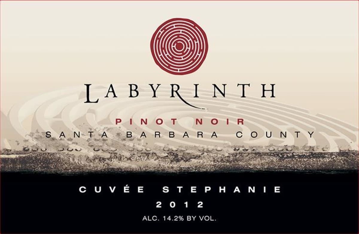 Labyrinth Wine Cellars Cuvee Stephanie Pinot Noir 2012 Front Label