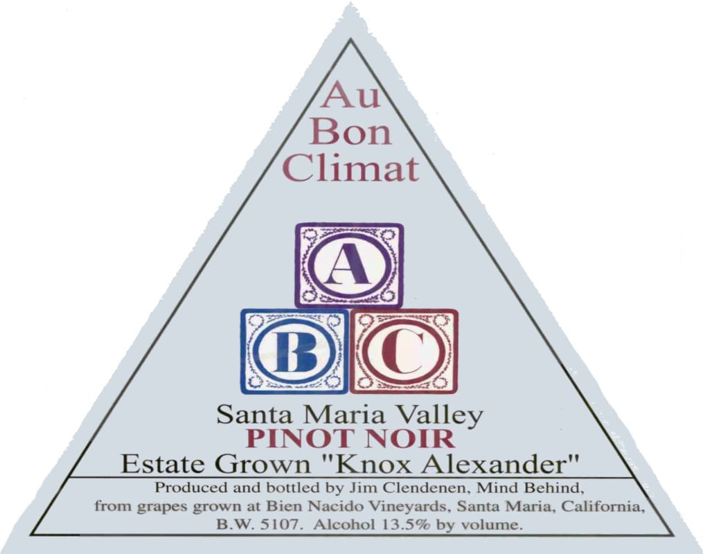 Au Bon Climat Knox Alexander Pinot Noir 2008 Front Label