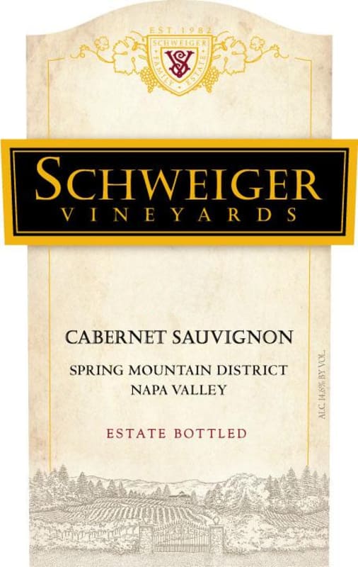 Schweiger Vineyards Cabernet Sauvignon 2008 Front Label