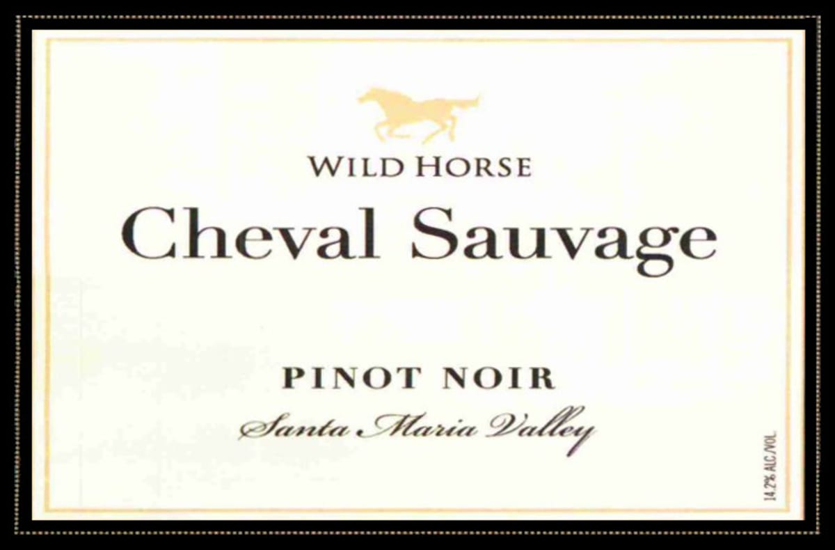 Wild Horse Cheval Sauvage Pinot Noir 2008 Front Label