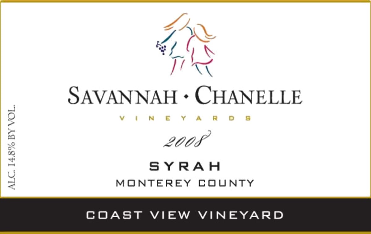 Savannah-Chanelle Coastview Vineyards Syrah 2008 Front Label