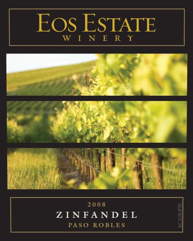 EOS Zinfandel 2008 Front Label