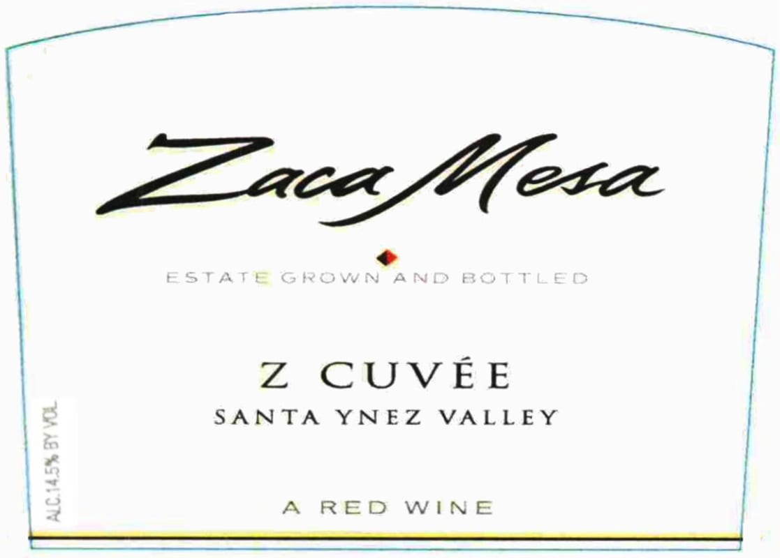 Zaca Mesa Z Cuvee 2008 Front Label