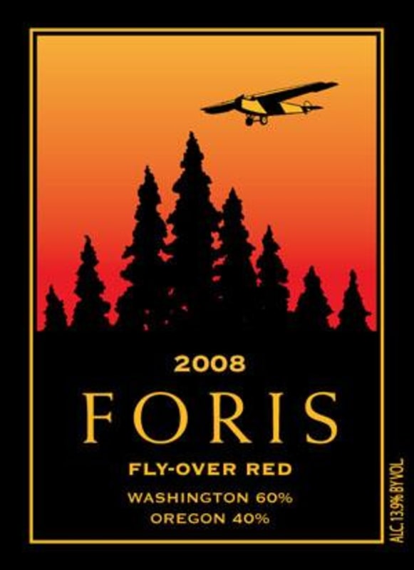 Foris Fly-Over Red 2008 Front Label