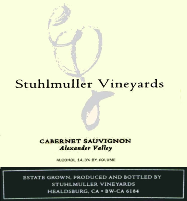 Stuhlmuller Vineyards Alexander Valley Cabernet Sauvignon 2008 Front Label
