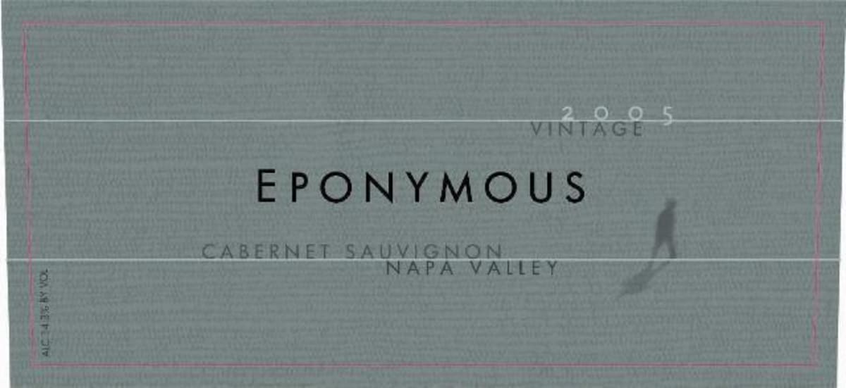 Eponymous Napa Valley Cabernet Sauvignon 2005 Front Label