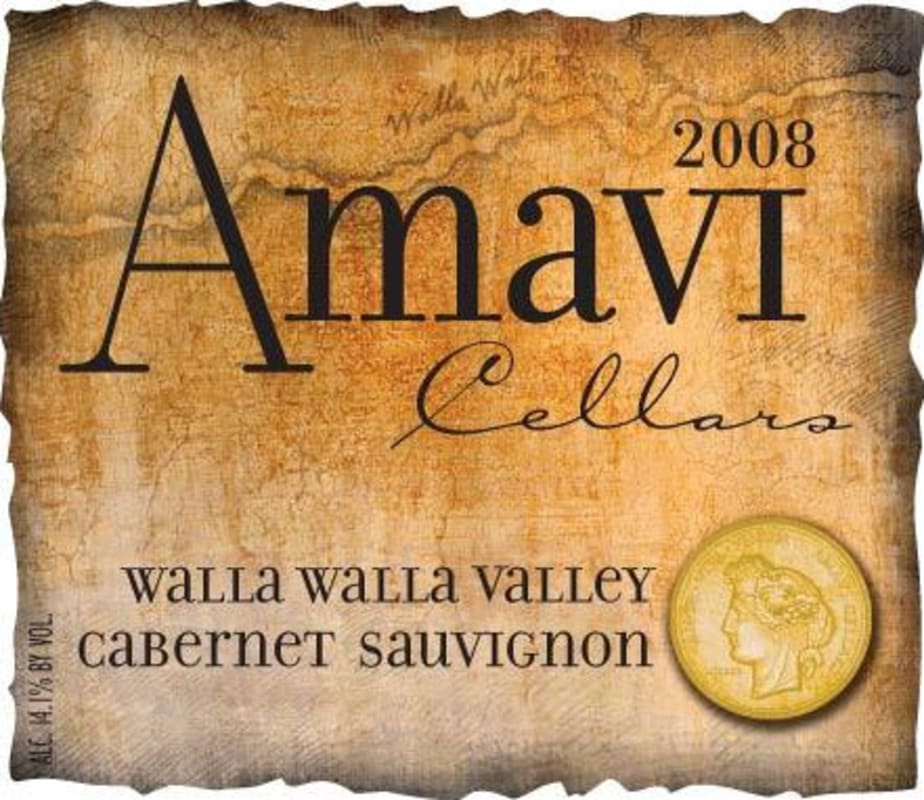 Amavi Cabernet Sauvignon 2008 Front Label