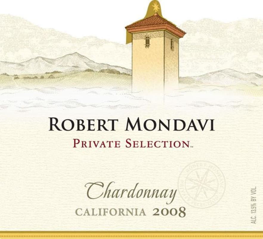 Robert Mondavi Private Selection Chardonnay 2008 Front Label