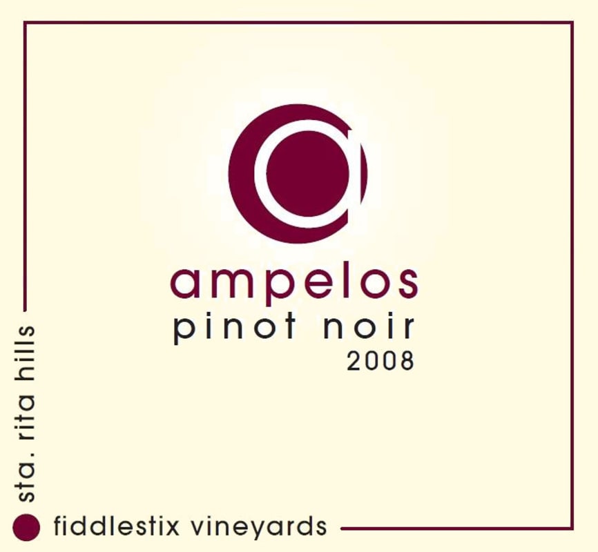 Ampelos Cellars Fiddlestix Pinot Noir 2008 Front Label