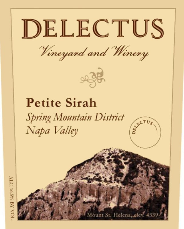 Delectus Petite Syrah 2008 Front Label