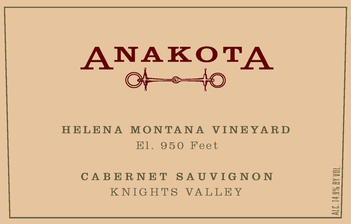 Anakota Helena Montana Vineyard Cabernet Sauvignon 2008 Front Label