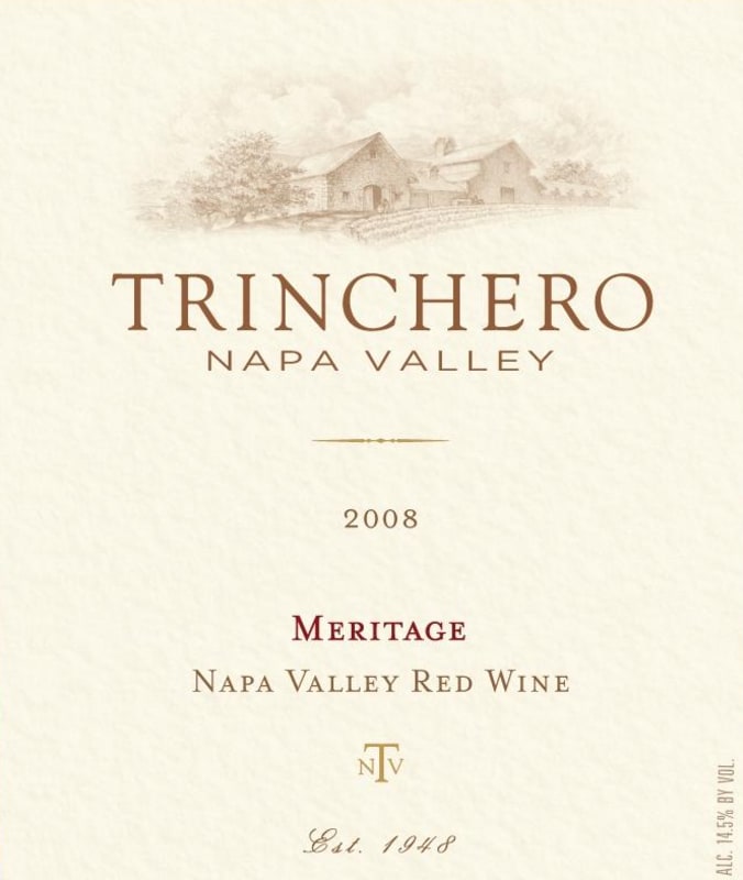 Trinchero Meritage 2008 Front Label