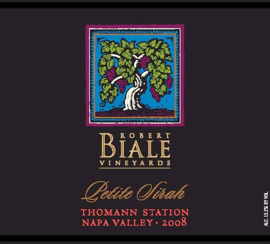 Robert Biale Vineyards Thomann Station Petite Sirah 2008 Front Label