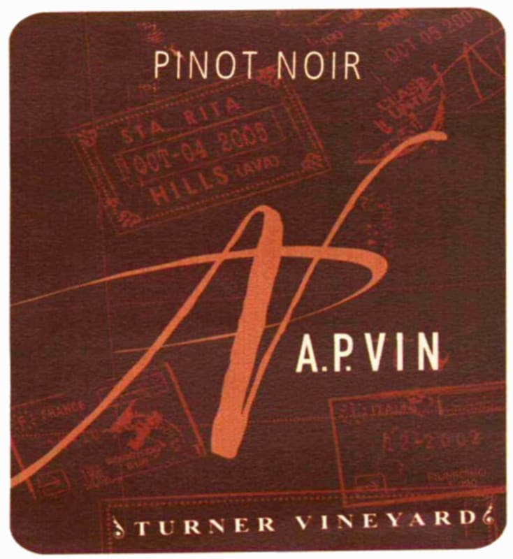 A.P. Vin Turner Vineyard Pinot Noir 2008 Front Label