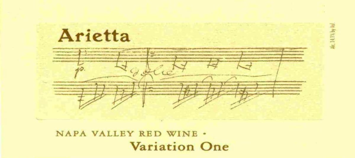 Arietta Variation One 2008 Front Label