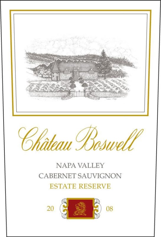Chateau Boswell Estate Reserve Cabernet Sauvignon 2008 Front Label