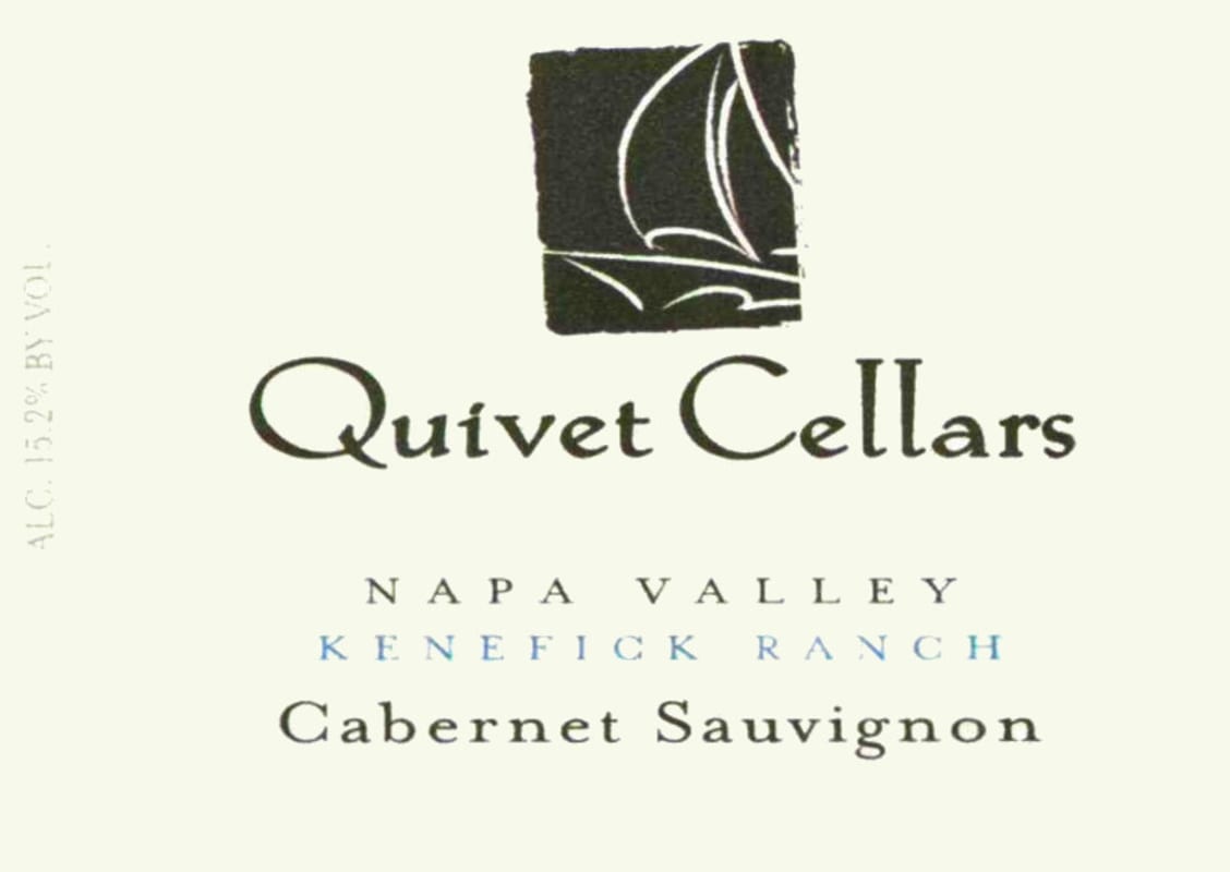 Quivet Cellars Kenefick Ranch Cabernet Sauvignon 2008 Front Label