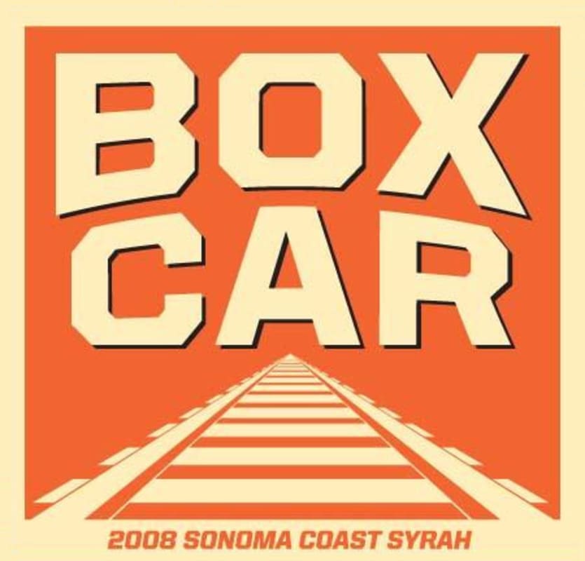 Red Car Box car Syrah 2008 Front Label