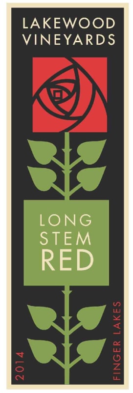 Lakewood Vineyards Long Stem Red 2014 Front Label
